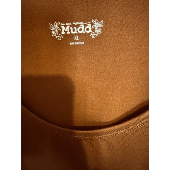 Mudd Y2K Terra Cotta Long Sleeves Everyday Soft Knit Layering Relaxed Top XL - Picture 3 of 9